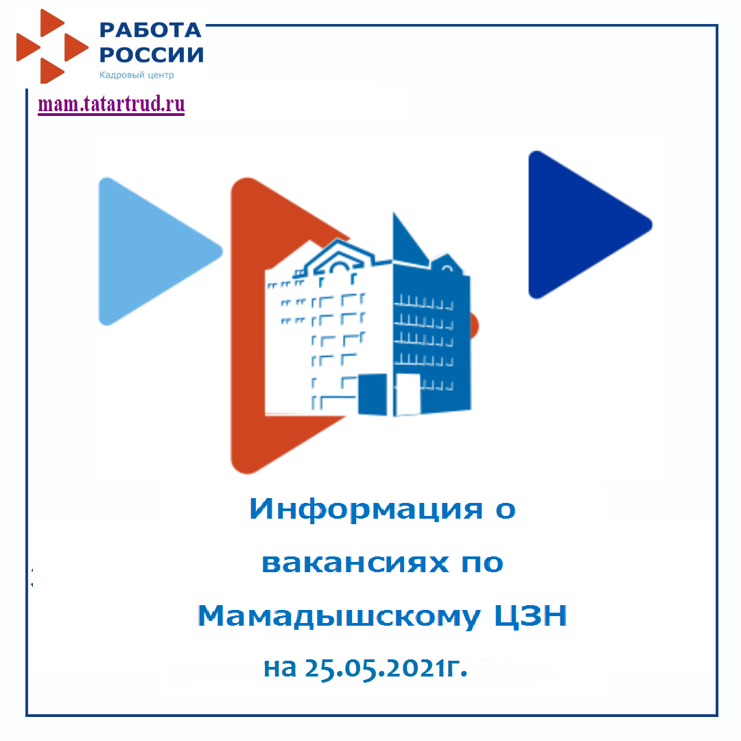 Центр занятости  информирует об актуальных вакансиях на 25.05.2021г